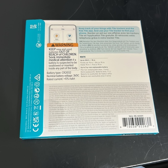 Tile Mate Bluetooth Tracker - Picture 2 of 2